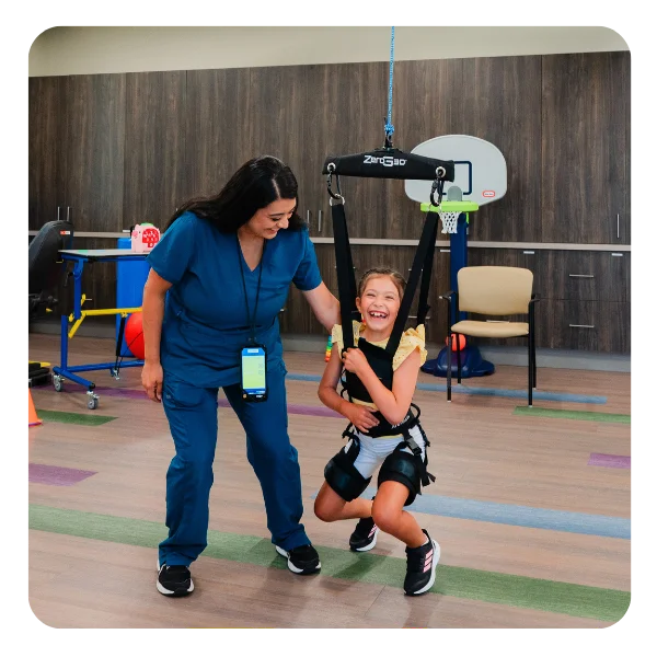 Patient confidently performing a basketball drill